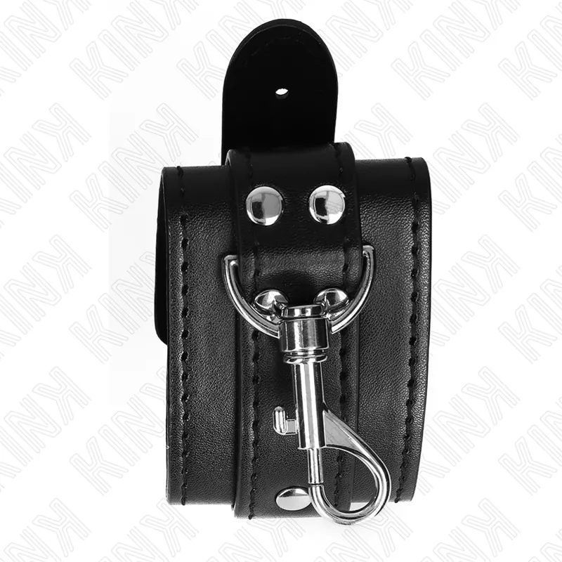 Kink - Lockable Dungeon Wrist Restraints Black Adjustable 21-28 Cm X 5.5 Cm