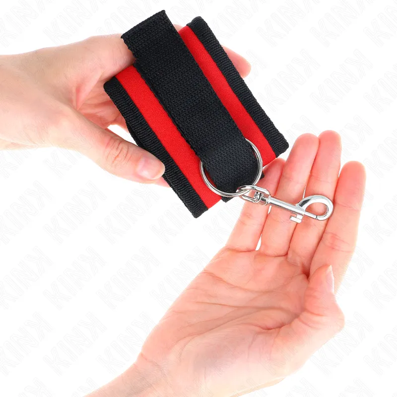Kink - Nylon Bind Hook&Loop Wrist Restraints Red-Black Model 2 Adjustable 18-35 Cm X 6 Cm 2