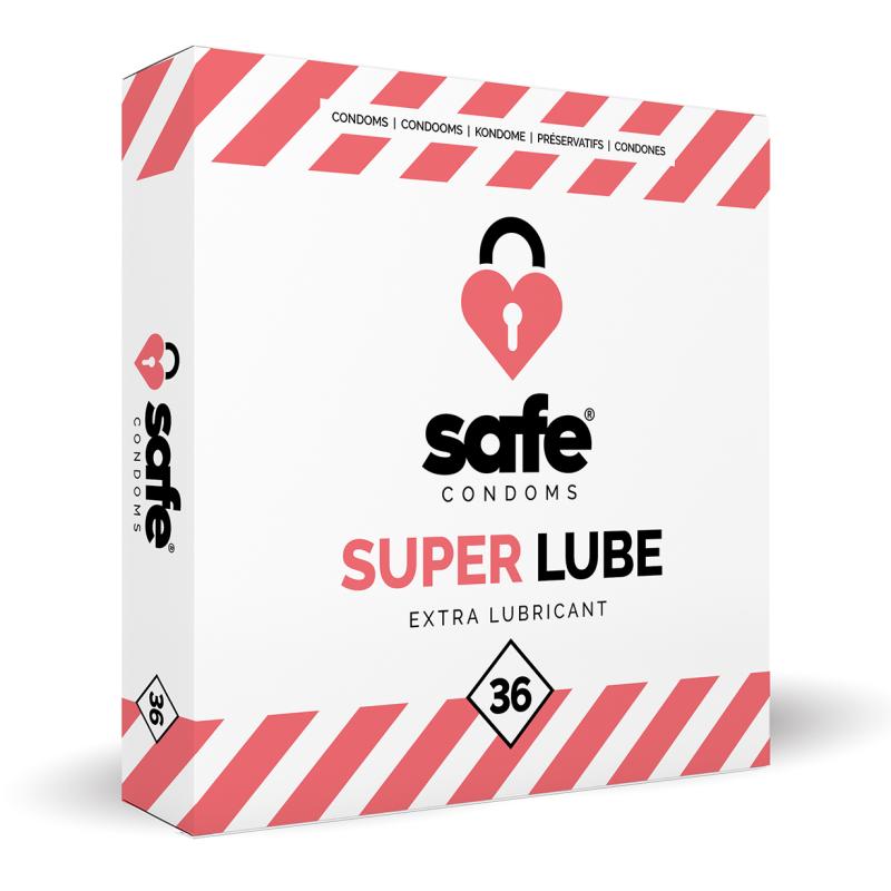 Safe - Condoms With Extra Lubricant Superlube 36 Pcs 1