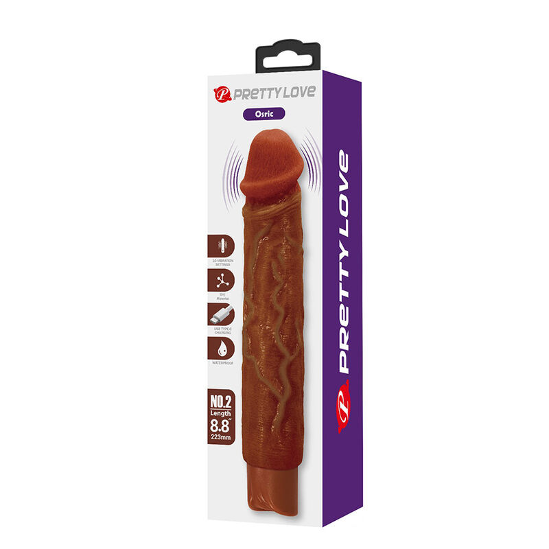 Pretty love - owen realistic vibrator 22.5 cm Ø 4.5 cm brown 1
