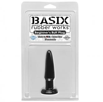 Basix Rubber Works Mini Butt Plug Black 9 Cm