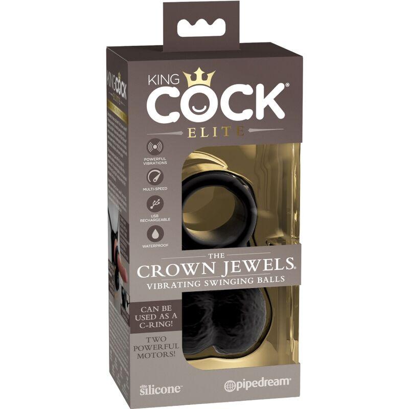 King Cock - Elite Ring With Testicle Vibrating Silicone