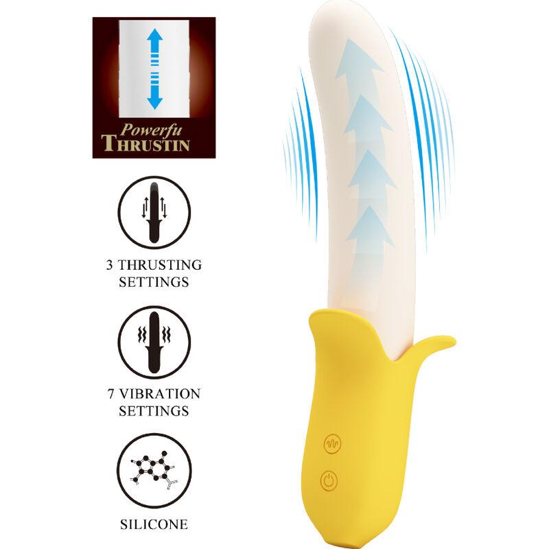 Pretty Love - Banana Geek Super Power 7 Vibration Settings Up&Down Silicone Black 2
