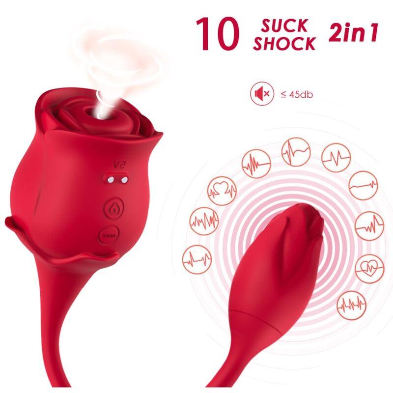 Armony - Rose Licking Vibrating De Clit & Vibrator 10 Modes Red 1