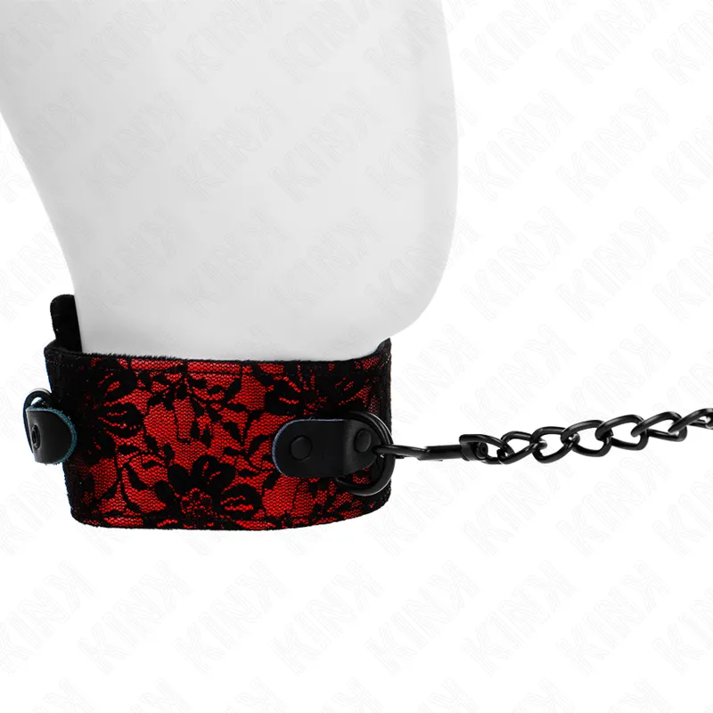 Kink - Lace Necklace With Belt With Real Leather Belt 105 Cm / 44 X 5.5 Cm 3