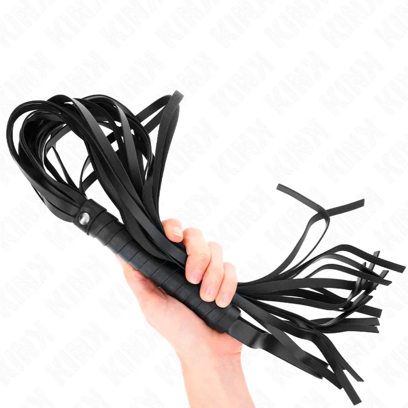 Kink - Negro Short Handle Long Tail Whip 70 Cm