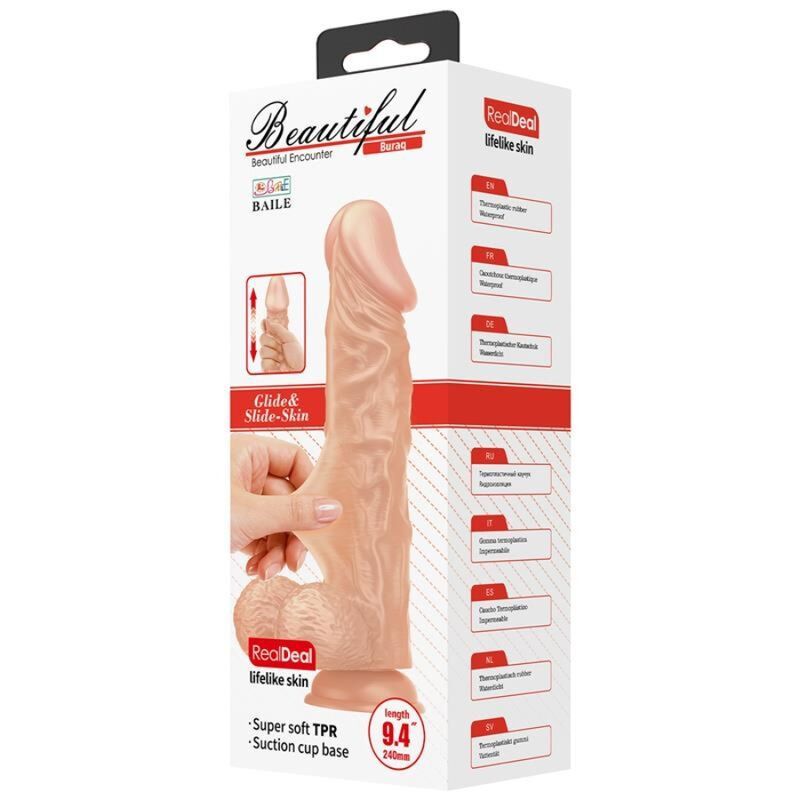 Baile - beautiful encounter buraq flexible realistic dildo 24 cm natural 6