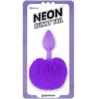 Neon Bunny Tail Purple