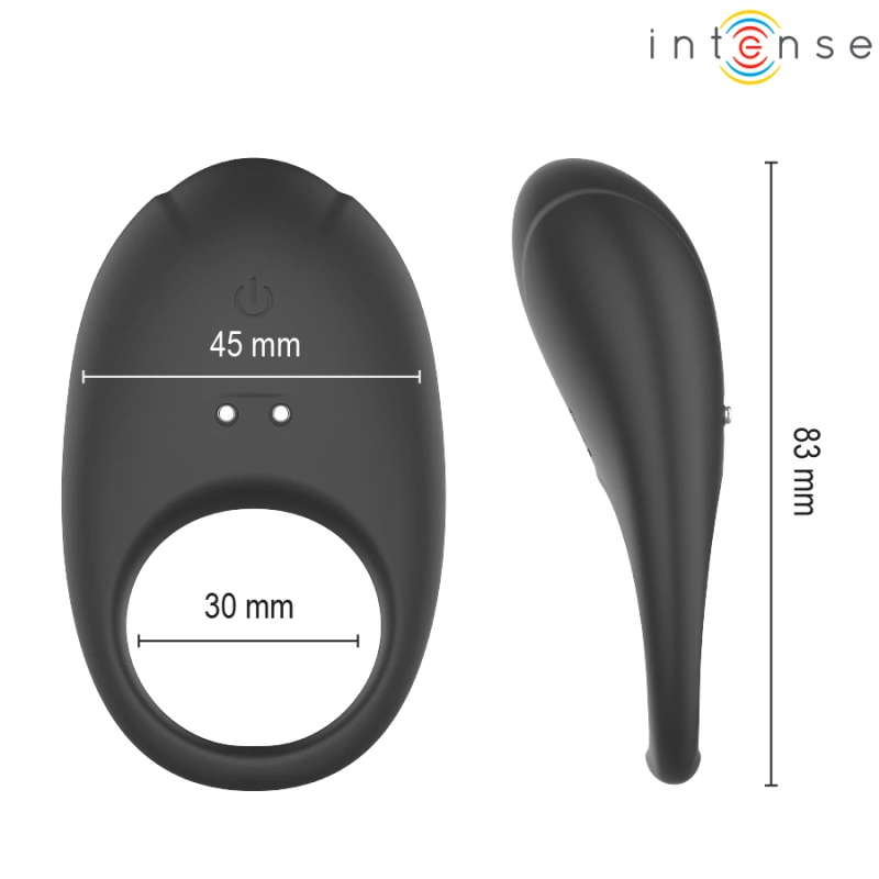 Intense - merlotte vibrating penis ring with clitoris stimulation black 4