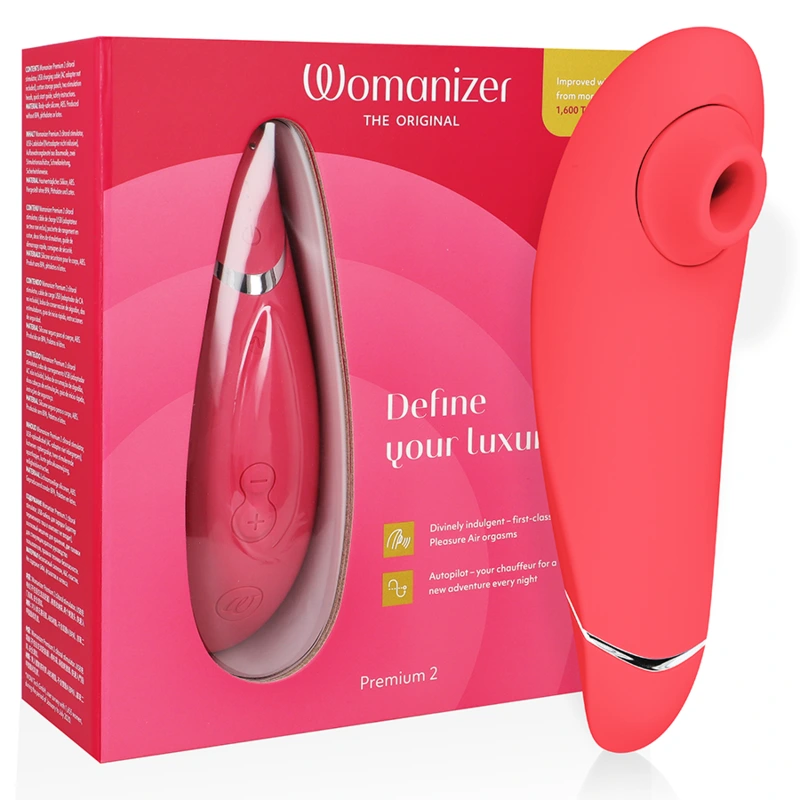 Womanizer - Premium 2 Clitoral Stimulator Raspberry - Stimulátor Klitorisu