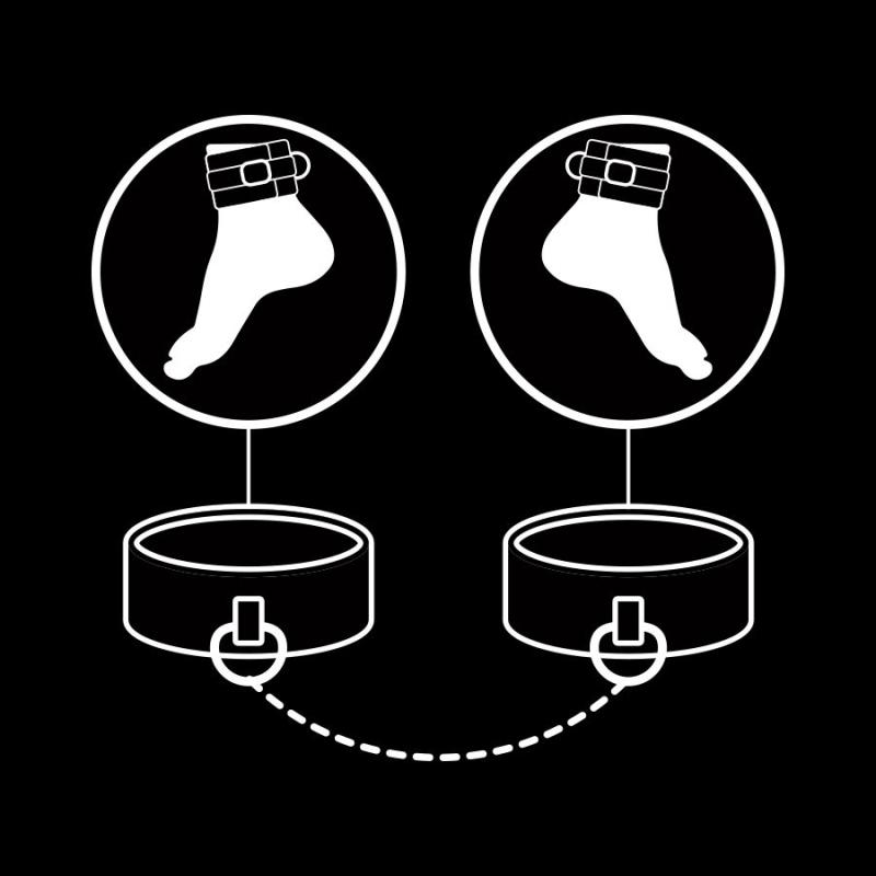 Fetish Submissive Ankle Cuffs Vegan Leather - Putá 7