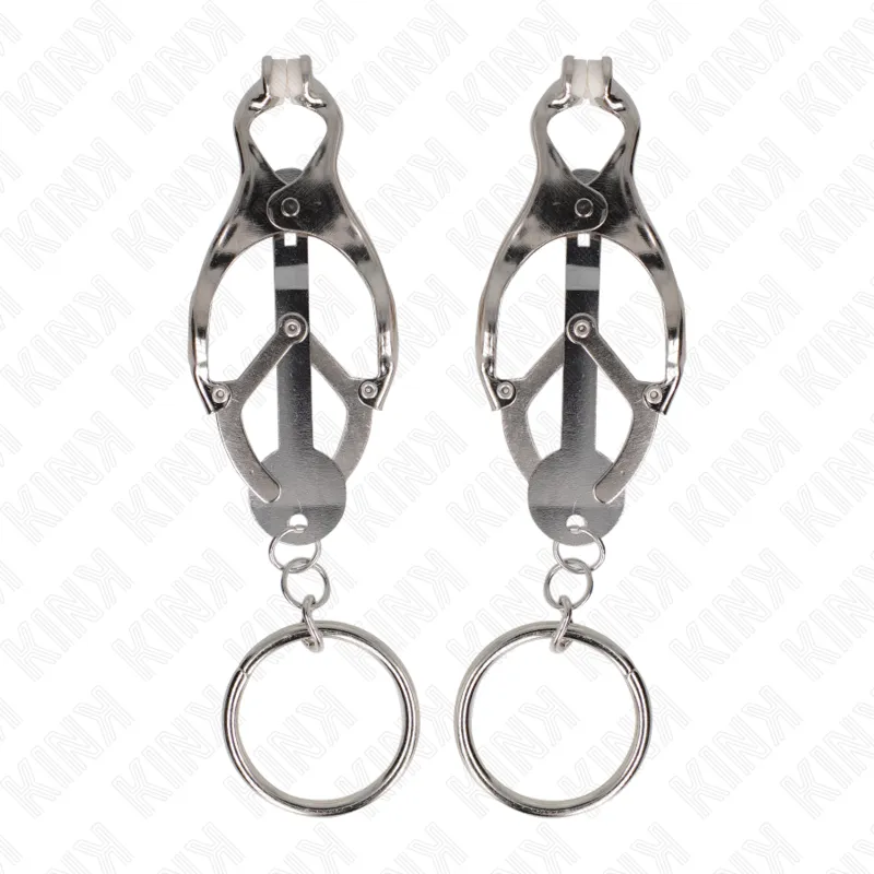 Kink - O-Ring Japanese Clover Nipple Clamps Silver