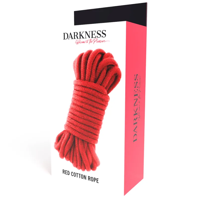 Darkness Kinbaku Cotton Rope Red 5m - Lano 3