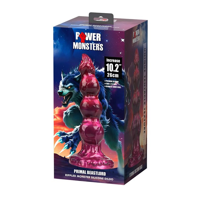 Power monsters - primal beastlord pink translucent fantasy silicone dildo 26 cm Ø 5 cm 6