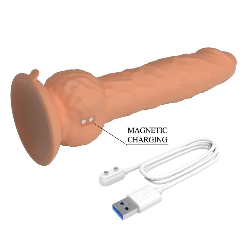 Pretty love - eren thrusting vibrating dildo 20.5 cm Ø 4.5 cm natural 6