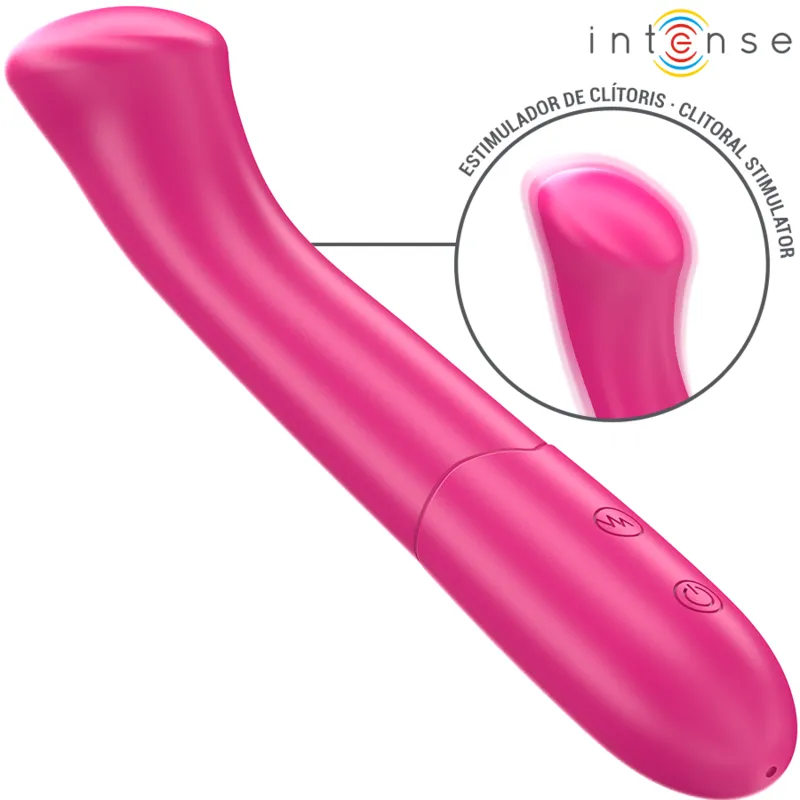 Intense - paty vibrator 19 cm flexible 10 vibrations model 2 pink