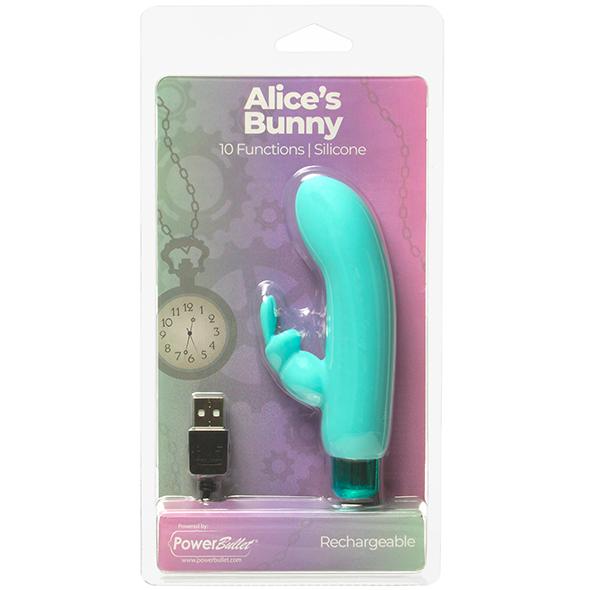 Powerbullet - Alice’s Bunny Vibrator 10 Function Teal