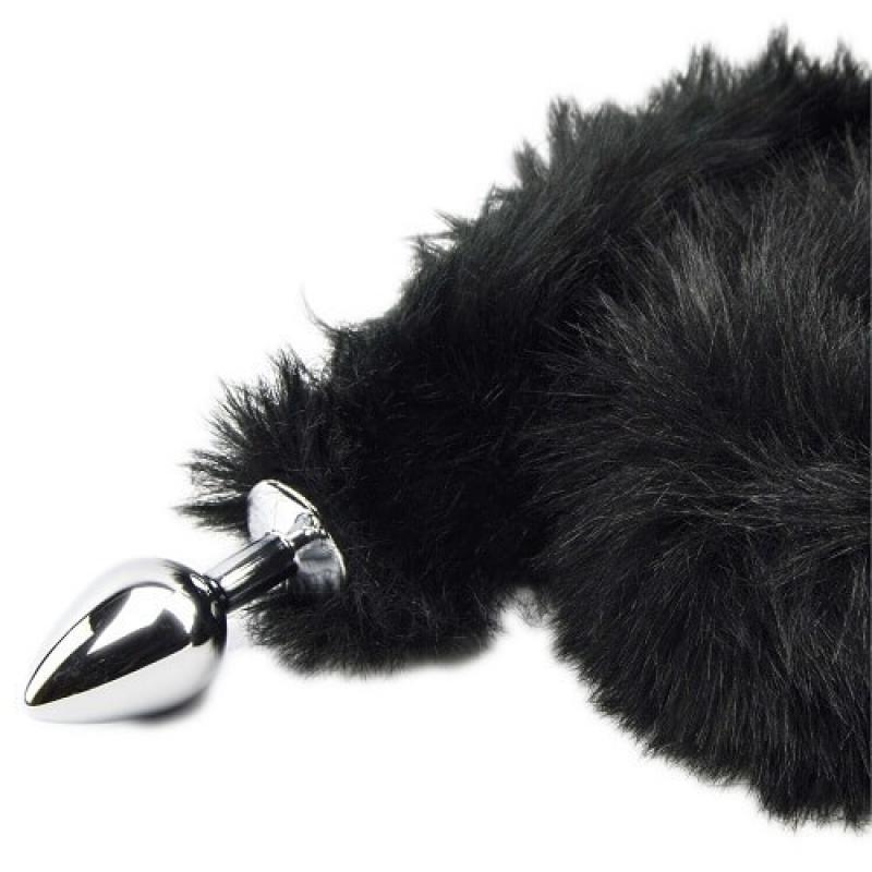 Furry Fantasy Black Panther Tail Butt Plug - Análny Kolík