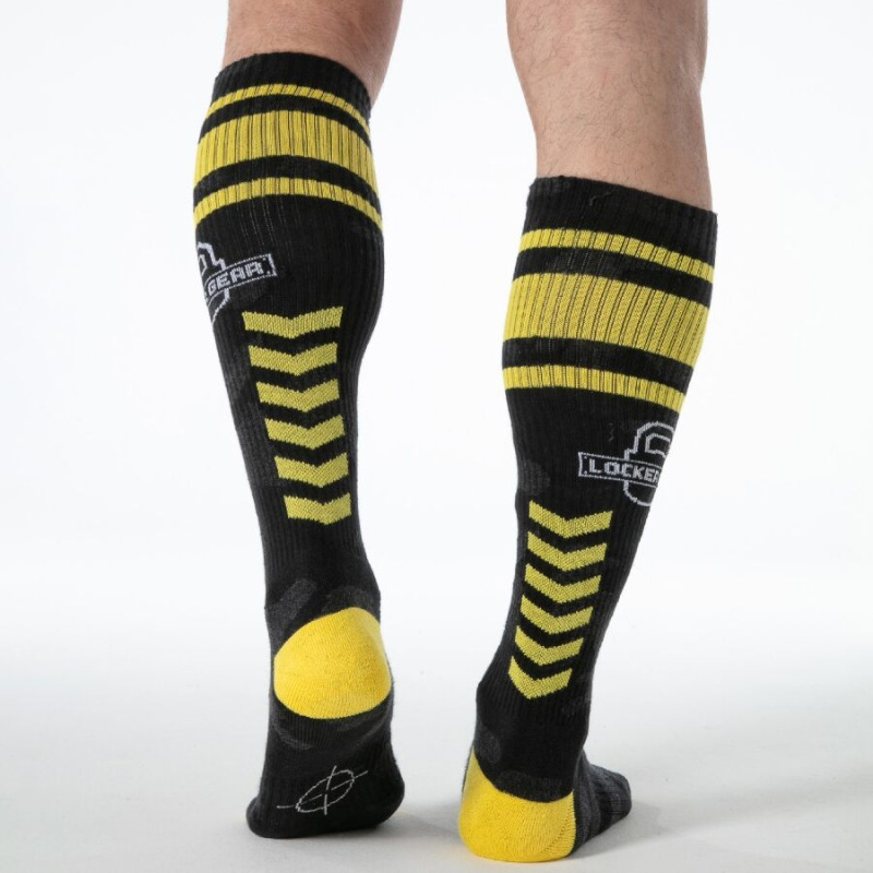 Locker gear - full military knee high socks yellow one size 1