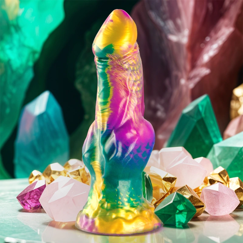 Epic - iris dildo with rainbow testicles of pleasure 7