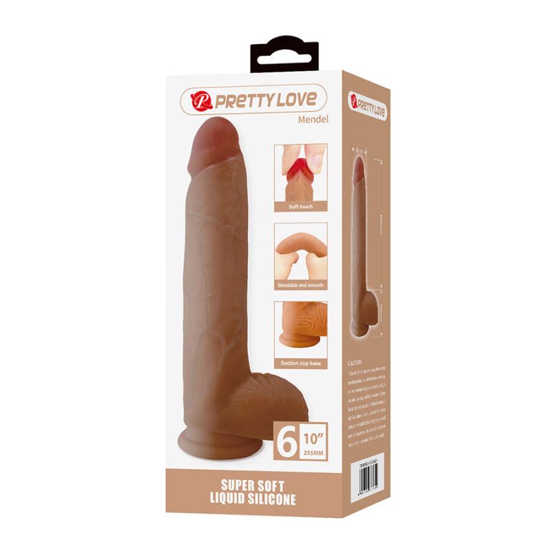 Pretty love - mendel realistic dildo with suction cup 25.5 cm -Ø- 5.6 cm 7