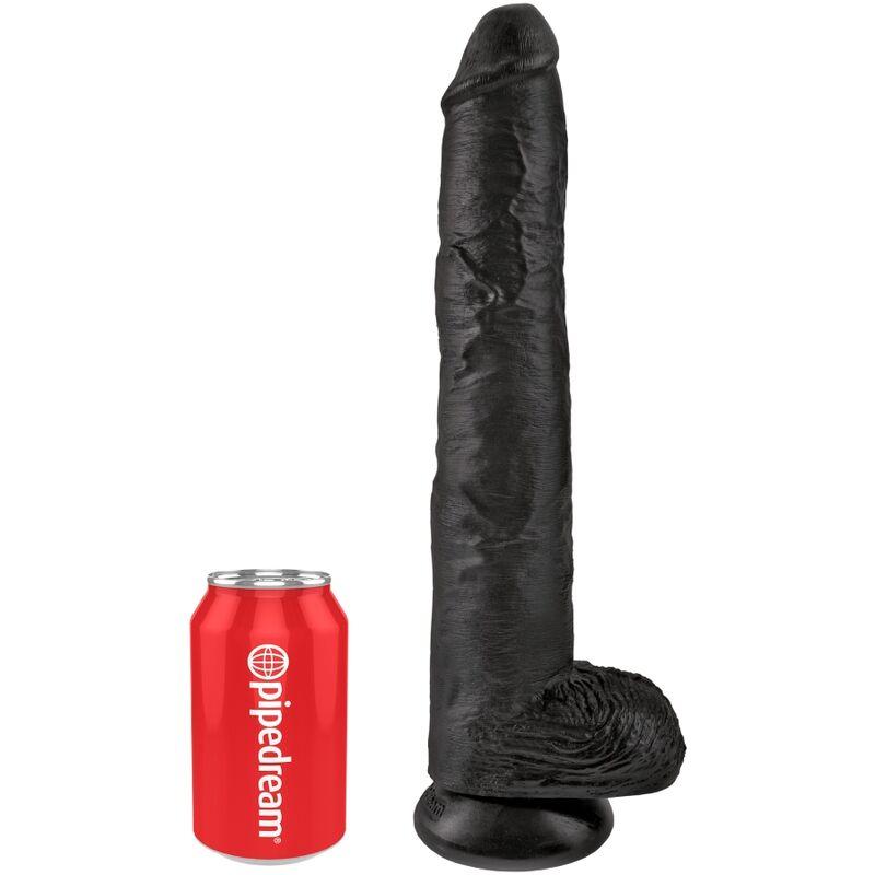 King Cock - Realistic Penis With Balls 30.5 Cm Black