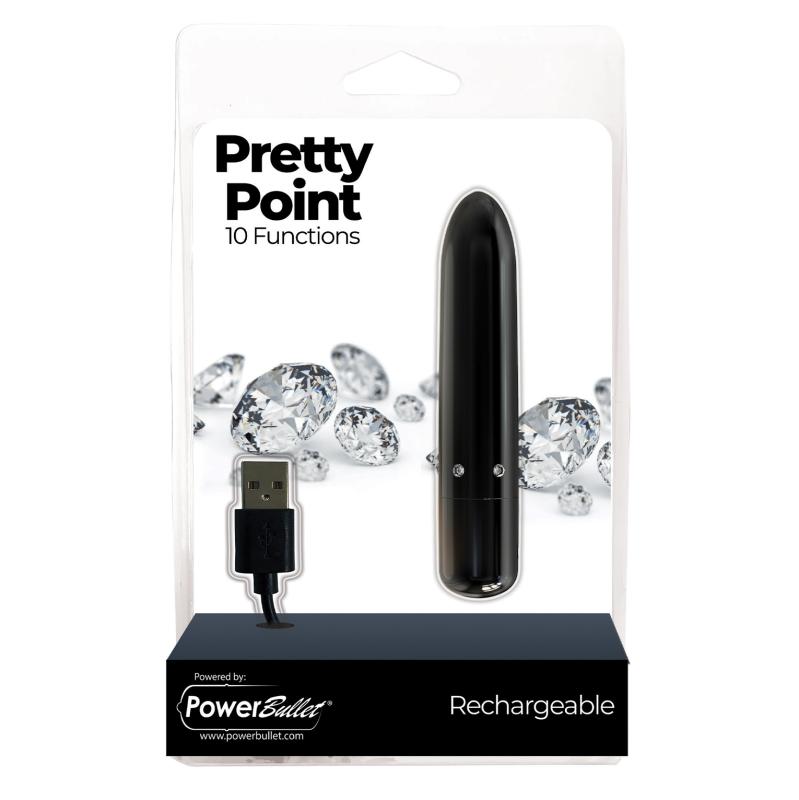 Powerbullet - Pretty Point Vibrator 10 Function Black 2