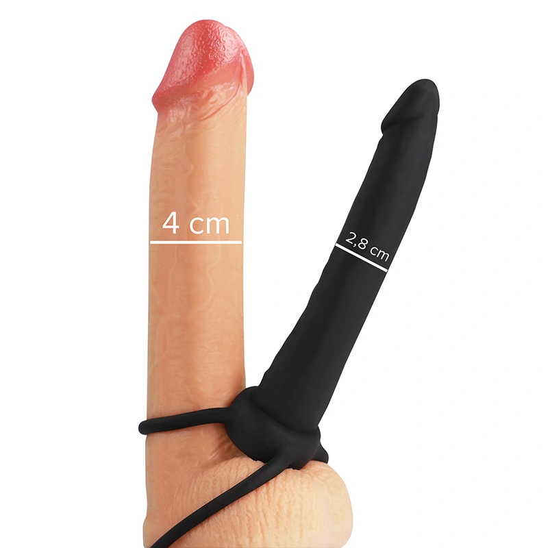 Mythology - cobi onyx anal dildo with cock and testicle ring 13 silicone cm 1