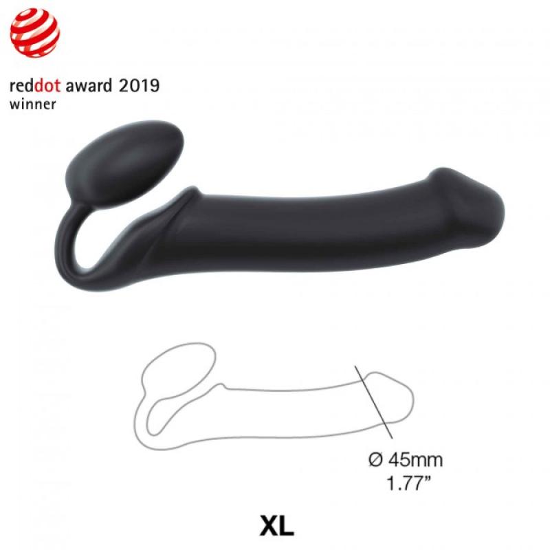 Strap-On-Me Semi-Realistic Bendable Strap-On Black Xl - Pripínací Penis