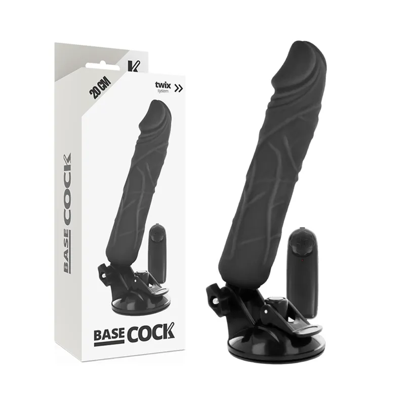 Basecock Realistic Vibrator Remote Control Black 20cm