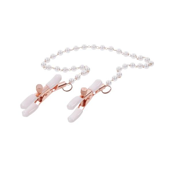 Sportsheets - S&M Peaches ‘N Creame Pearl Nipple Clamps Cream 8