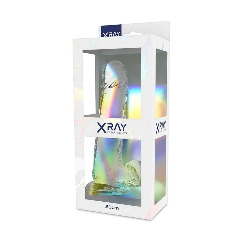 Xray Harness + Clear Cock With Balls 20cm X 4.5cm - Pripínací Penis 9