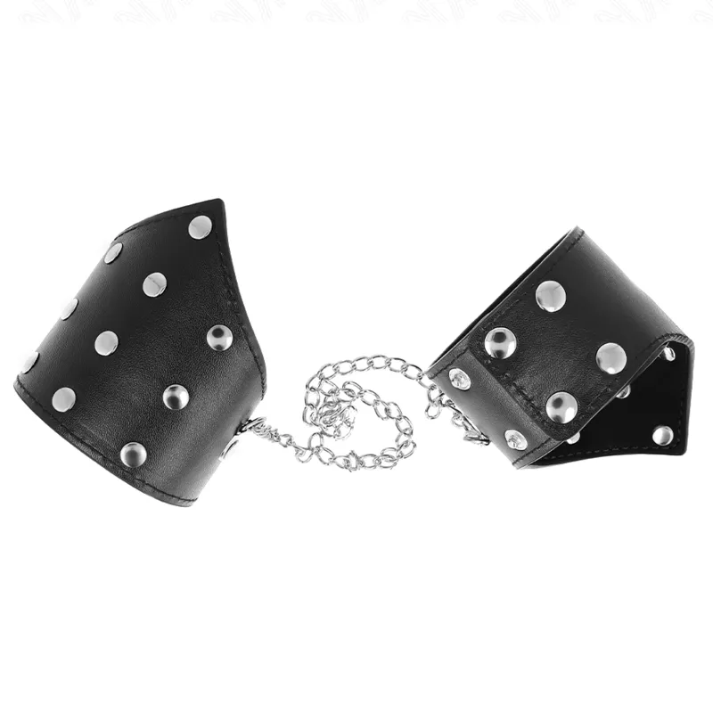 Kink - Black Point Style Wristbands With Chain Adjustable 17-23 Cm X 8.5 Cm