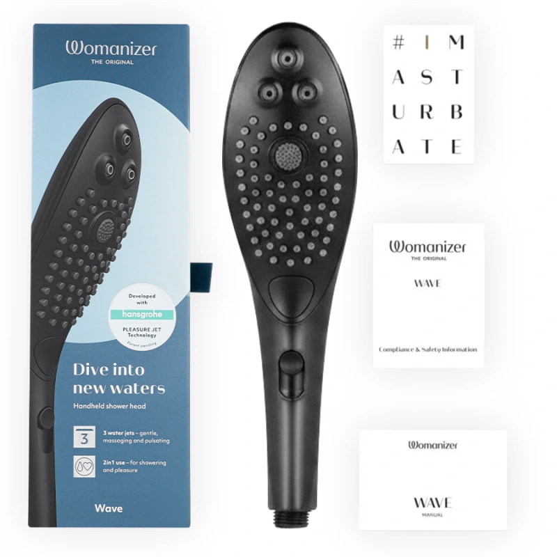 Womanizer - wave clitoral stimulating shower head black 5