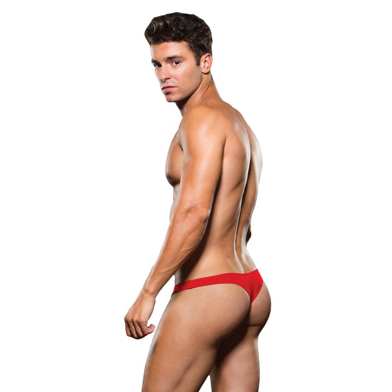 Envy - Microfiber Lowrise Zip Thong Red M/L