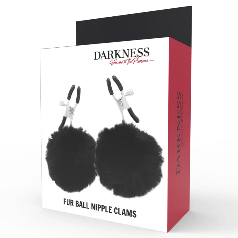 Darkness Fur Ball Nipple Clams - Svorky Na Bradavky
