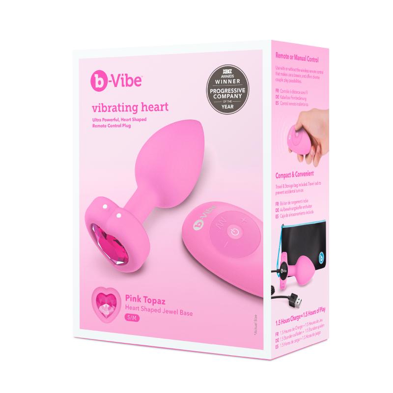 B-Vibe - Vibrating Heart Plug S/M Pink 8