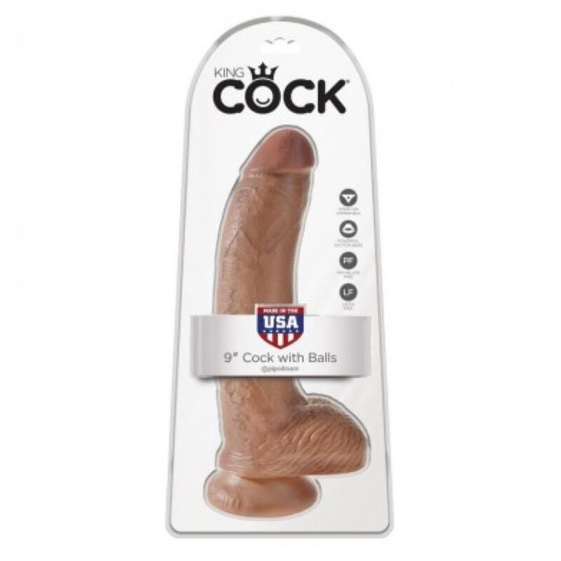King cock - realistic dildo with balls 22.8 cm 4