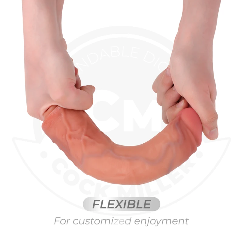 Cock miller - realistic dildo with suction cup and remote control vibration 20.5 cm 7