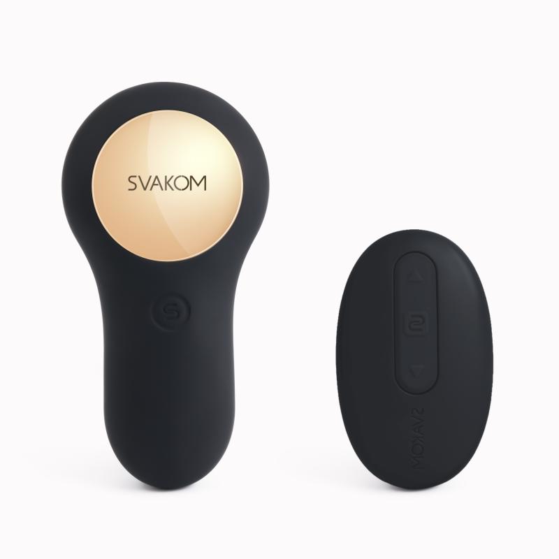 Svakom - Vick Prostate Vibrator With Remote Control Black