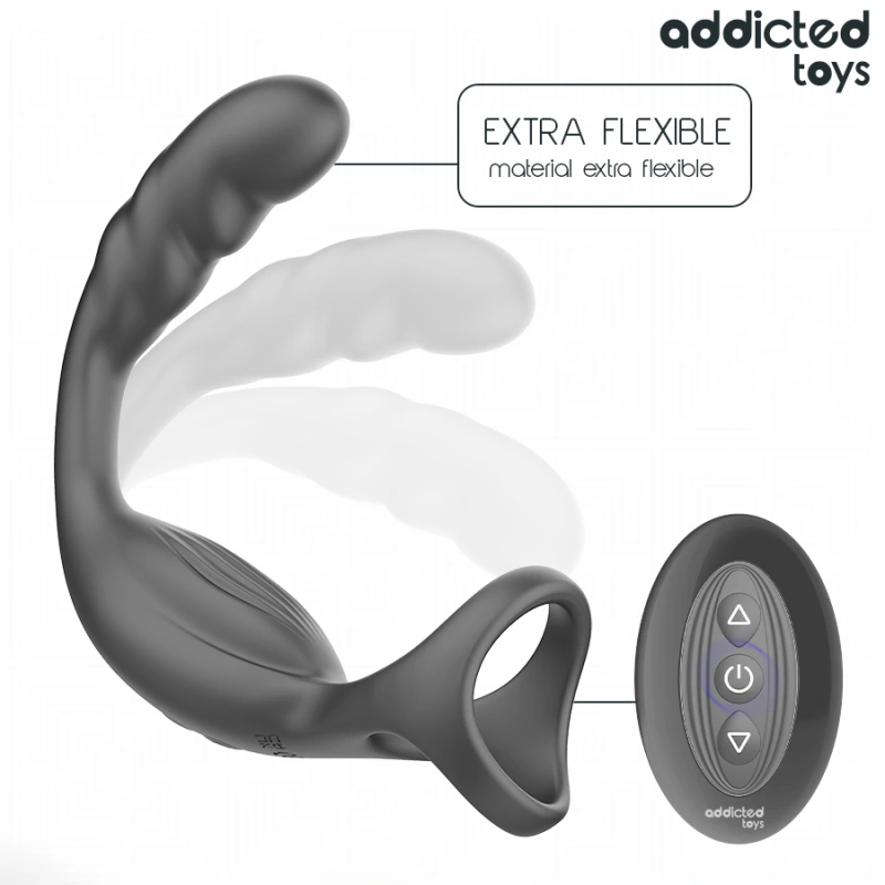Addicted toys - dual prostatic cock ring remote control 1