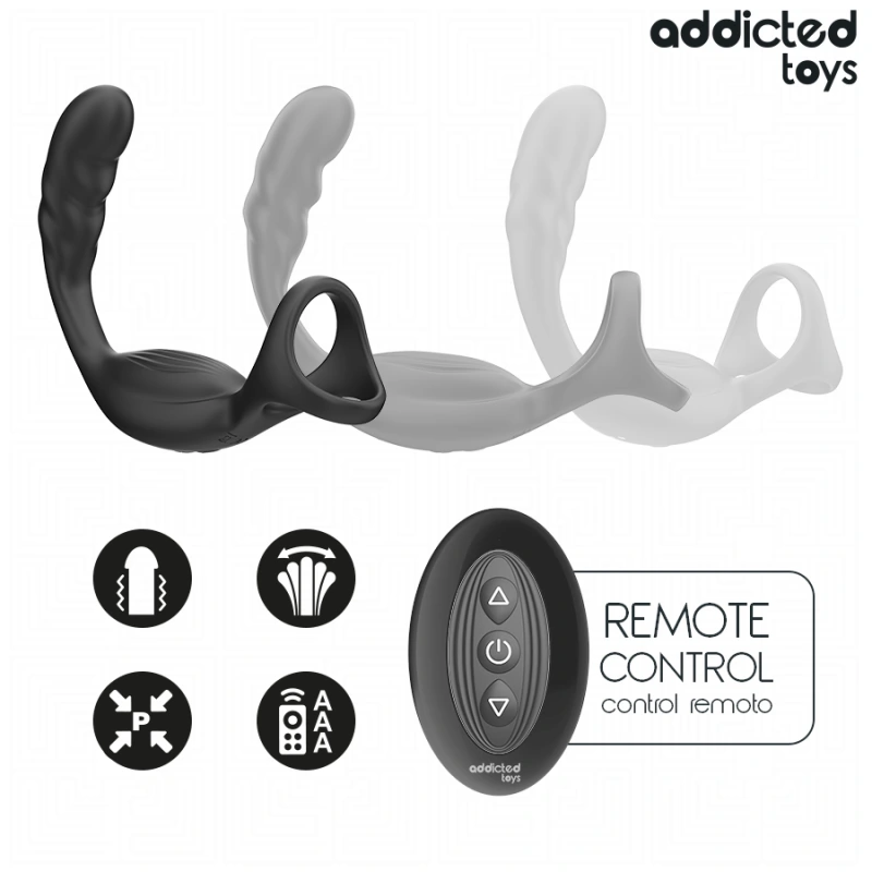 Addicted toys - dual prostatic cock ring remote control 4