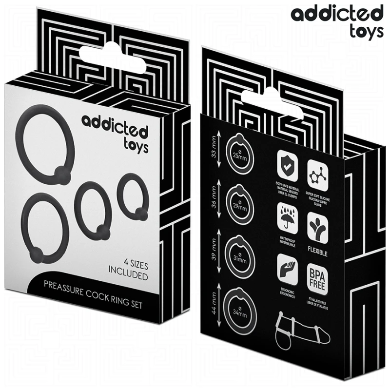 Addicted toys - set of pressure silicone rings 5