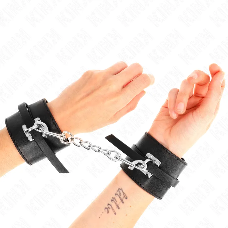 Kink - Deluxe Locking Wrist Restraints Black Adjustable 14.5-21 Cm X 6 Cm