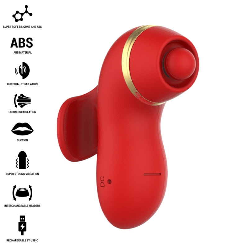 Intense - patty stimulátor so 4 hlavicami na sanie, poklepávanie, šteklenie a olizovanie 9