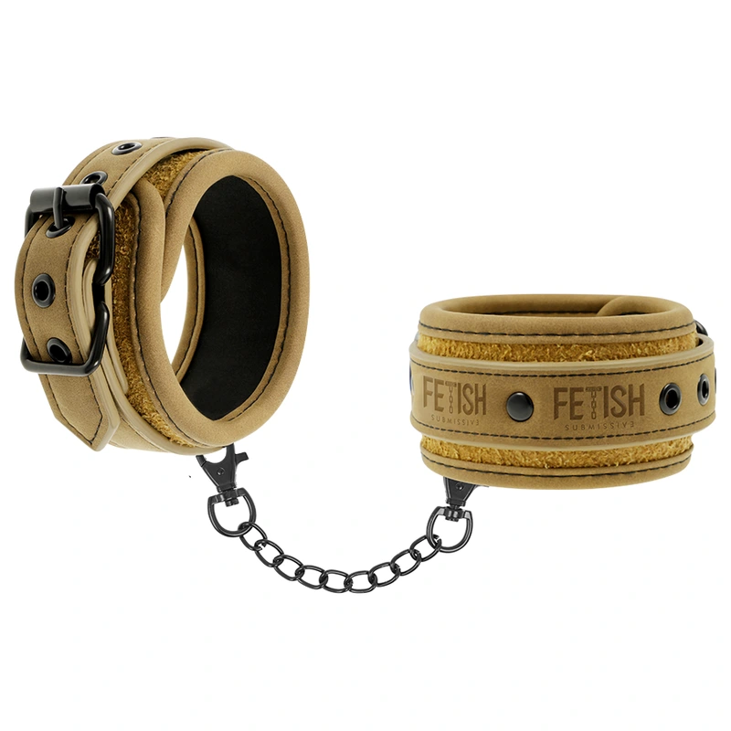 Fetish Submissive Origin Handcuffs Vegan Leather - Putá