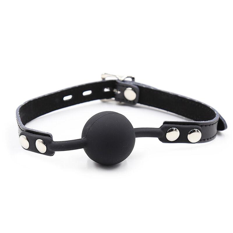 Ohmama Fetish Silicone Ball Gag With Leather Belt 1