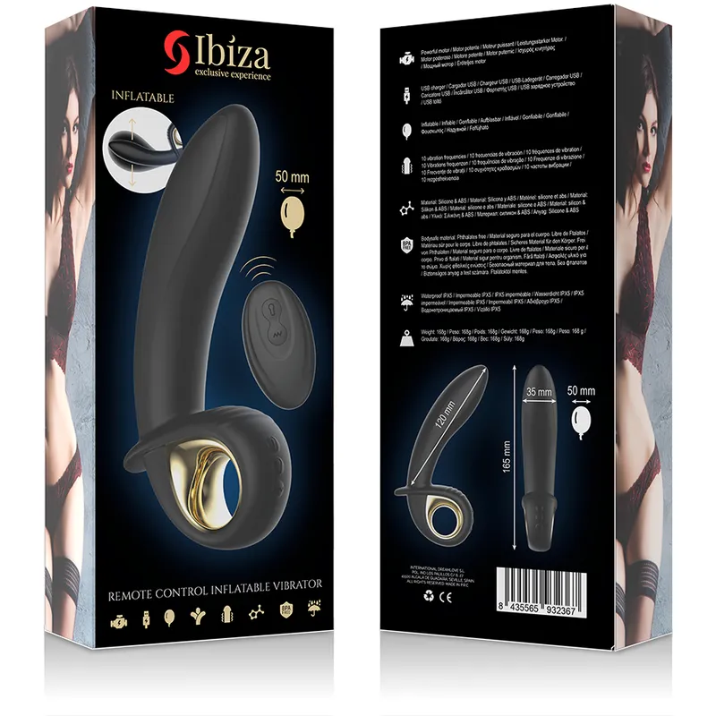 Ibiza Remote Control Inflatable Vibrator