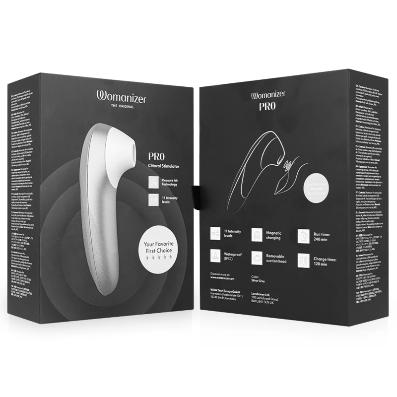 Womanizer - pro vibrant clitoral stimulator silver grey 6