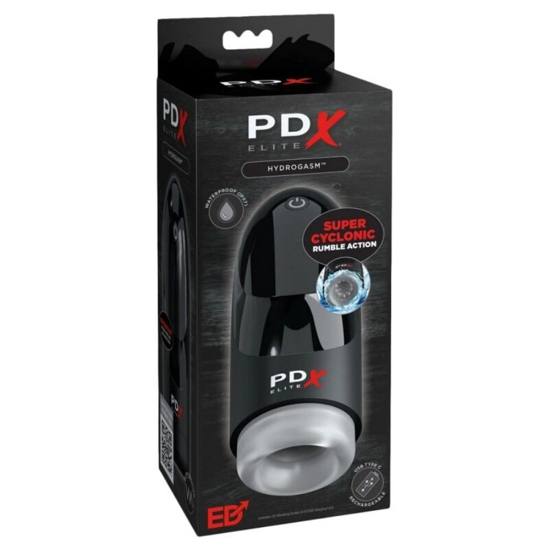 Pdx elite - hydrogasm cyclonic vibrating masturbator 20 cm 3